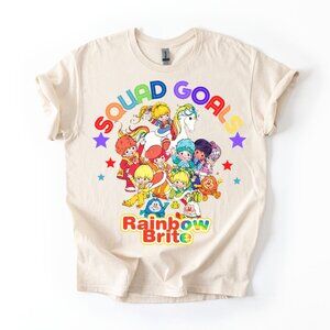 Rainbow Brite Squad Goals 80s Cartoon Nostalgia Women's Graphic T-Shirt Tee Gift